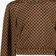 Cropped meisjes sweater met print bruin
