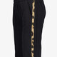 Meisjes broek met panterprint biezen zwart