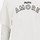 Meisjes shirt met lange kanten mouwen wit