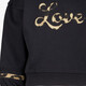 Meisjes sweater met panterprint details zwart