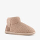 Gevoerde teddy pantoffels beige
