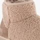Gevoerde teddy pantoffels beige