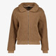 Dames teddy bomber jas bruin