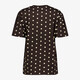 Dames T-shirt met polkadots bruin
