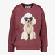 Name It meisjes sweater met hondenprint donkerroze