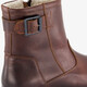 Gevoerde leren heren boots donkerbruin