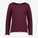Meisjes shirt met lange mouwen bordeauxrood