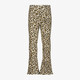 TwoDay flared meisjes broek met panterprint beige