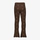 Flared meisjes broek met strikjes bruin