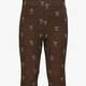 Flared meisjes broek met strikjes bruin