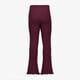 Flared meisjes broek met ribstructuur bordeauxrood