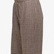 Dames wide leg broek geruit bruin