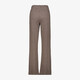 Dames wide leg broek geruit bruin