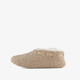 Gevoerde dames teddy sloffen beige