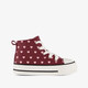 Hoge meisjes sneakers met hartjes roze