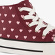 Hoge meisjes sneakers met hartjes roze