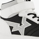 Hoge jongens sneakers met ster wit zwart