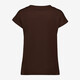 Dames T-shirt met stippen bruin wit