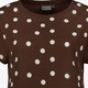 Dames T-shirt met stippen bruin wit