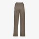 Dames wide leg pantalon met print beige bruin