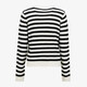 Gestreept dames vest zwart wit