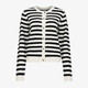 Gestreept dames vest zwart wit