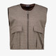 Dames gilet met print beige bruin