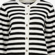 Gestreept dames vest zwart wit