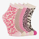 5 paar meisjes sokken met design roze beige