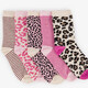 5 paar meisjes sokken met design roze beige