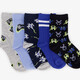 5 paar meisjes sokken met design blauw zwart