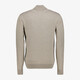 Heren trui met korte rits beige