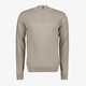 Heren trui met korte rits beige