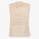 Fake fur dames gilet beige