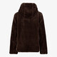 Reversible dames winterjas met imitatiebont bruin