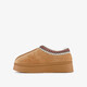 Gevoerde meisjes pantoffels camel bruin