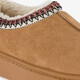 Gevoerde meisjes pantoffels camel bruin