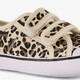 Meisjes gymschoenen met panterprint beige