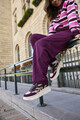 Dames dad sneakers bordeaux roze