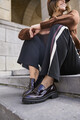 Dames lak loafers bordeaux rood