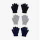 3 paar touchscreen handschoenen zwart grijs blauw