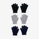 3 paar touchscreen handschoenen zwart grijs blauw