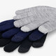 3 paar touchscreen handschoenen zwart grijs blauw