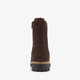 Leren dames veterboots donkerbruin