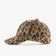 Dames pet met panterprint beige
