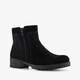 Hush Puppies suède dames enkellaarsjes zwart