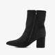 Dames glitter enkellaarsjes met hak zwart
