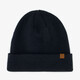 Gebreide jongens muts met overslag donkerblauw