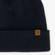 Gebreide jongens muts met overslag donkerblauw