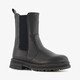Meisjes Chelsea boots met croco details zwart
